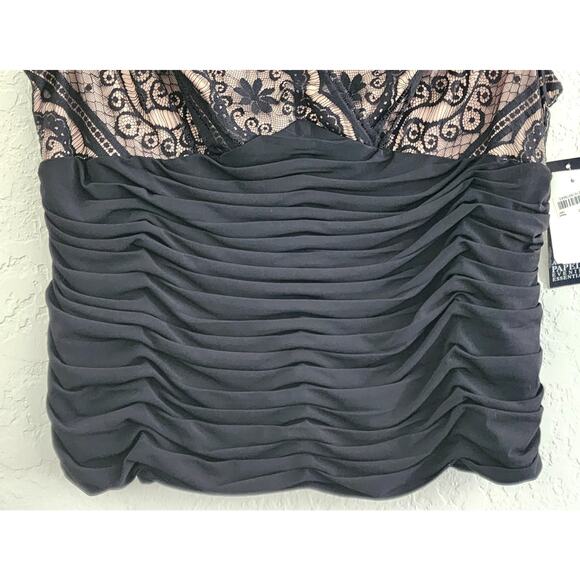 BLOUSE/TOP-ADRIANNA PAPELL Evening Essentials-Lace-Low Cut-Waist Length-16 - Picture 4 of 14